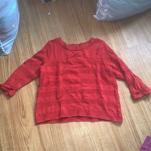 Knit orange sweater!